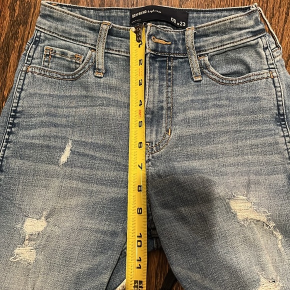 Hollister boyfriend high-rise ripped jeans sz 00 w 23 - Picture 4 of 8